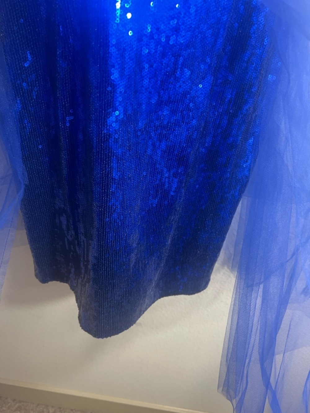 SHERRI HILL Sequin Tulle prom homecoming Party Dress size 2 Royal Blue - Picture 5 of 8